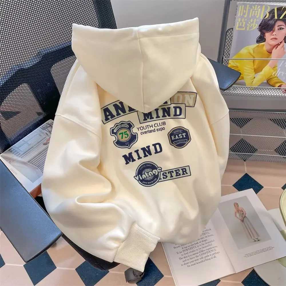 2024 New Autumn/Winter US Mens and Womens Street Trend Personalized Printed Hoodie Couple Loose Casual Top Harajuku y2k X241228