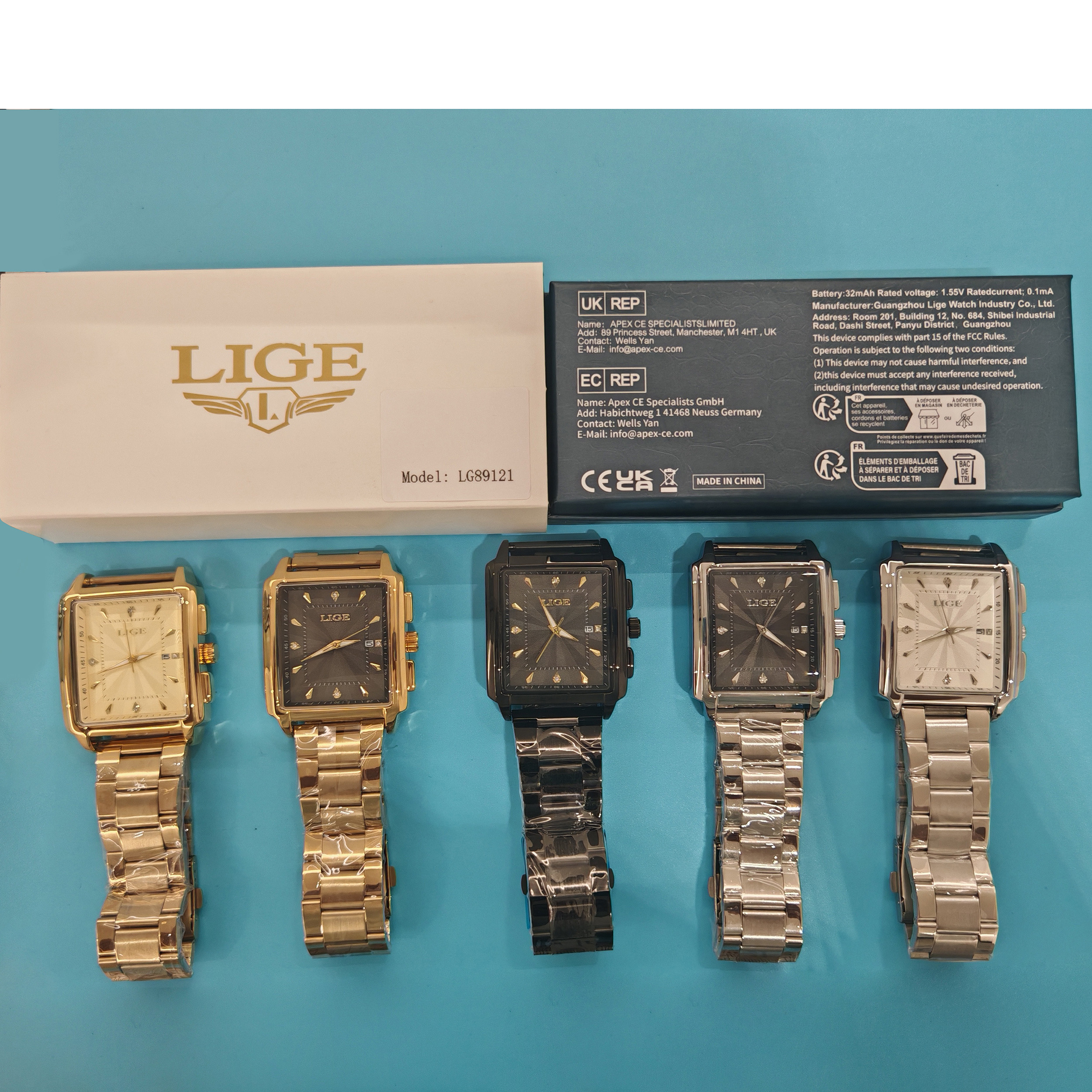 LIGE Luxury Man Wristwatch Waterproof Luminous Chronograph Watch for Men Stainless Steel Men's Quartz Watches reloj hombre Classic watch