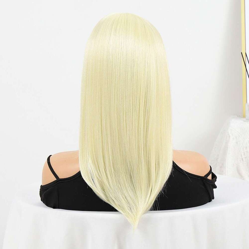New Gold Split Long Hair With Front Lace Straight Brazilian Wig Kq2 Kq2