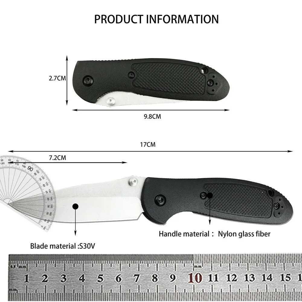 Tactical EDC Pocket Knives BM 556 Griptilian Outdoor Folding Knife Satin Blade Nylon Glass Fiber Hand Cam Hunting ToolsXJ241228