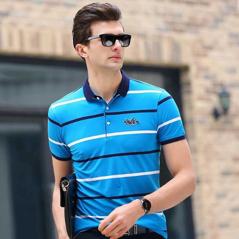 High quality shirt shirt New summer brand cotton mens shirt shirt Business casual short sleeve striped shirt shirt men tops shirt X241228