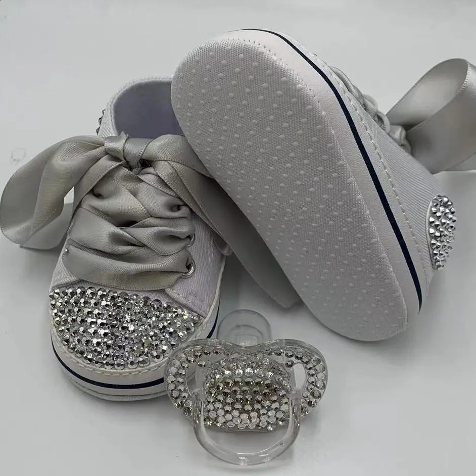 Toddler Shoes Canvas Sneakers born Baby Boy Girl Rhinestone Bling Diamond Infant Shoes 241228