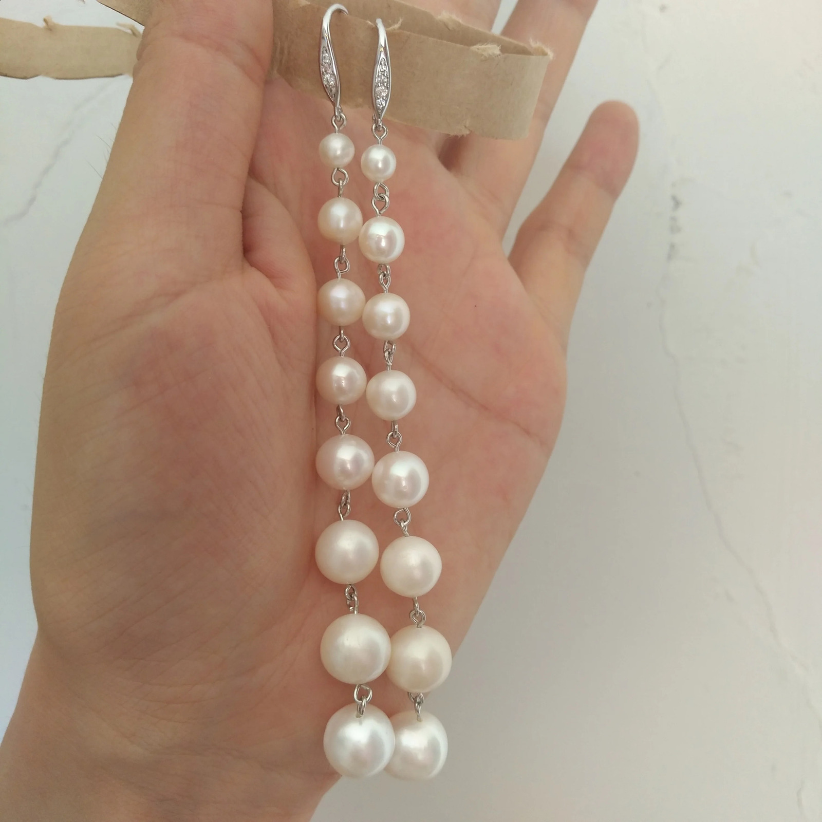 Apply Any Occasion 5-9MM south sea white natural pearl earring hook What you see is what you get 241226