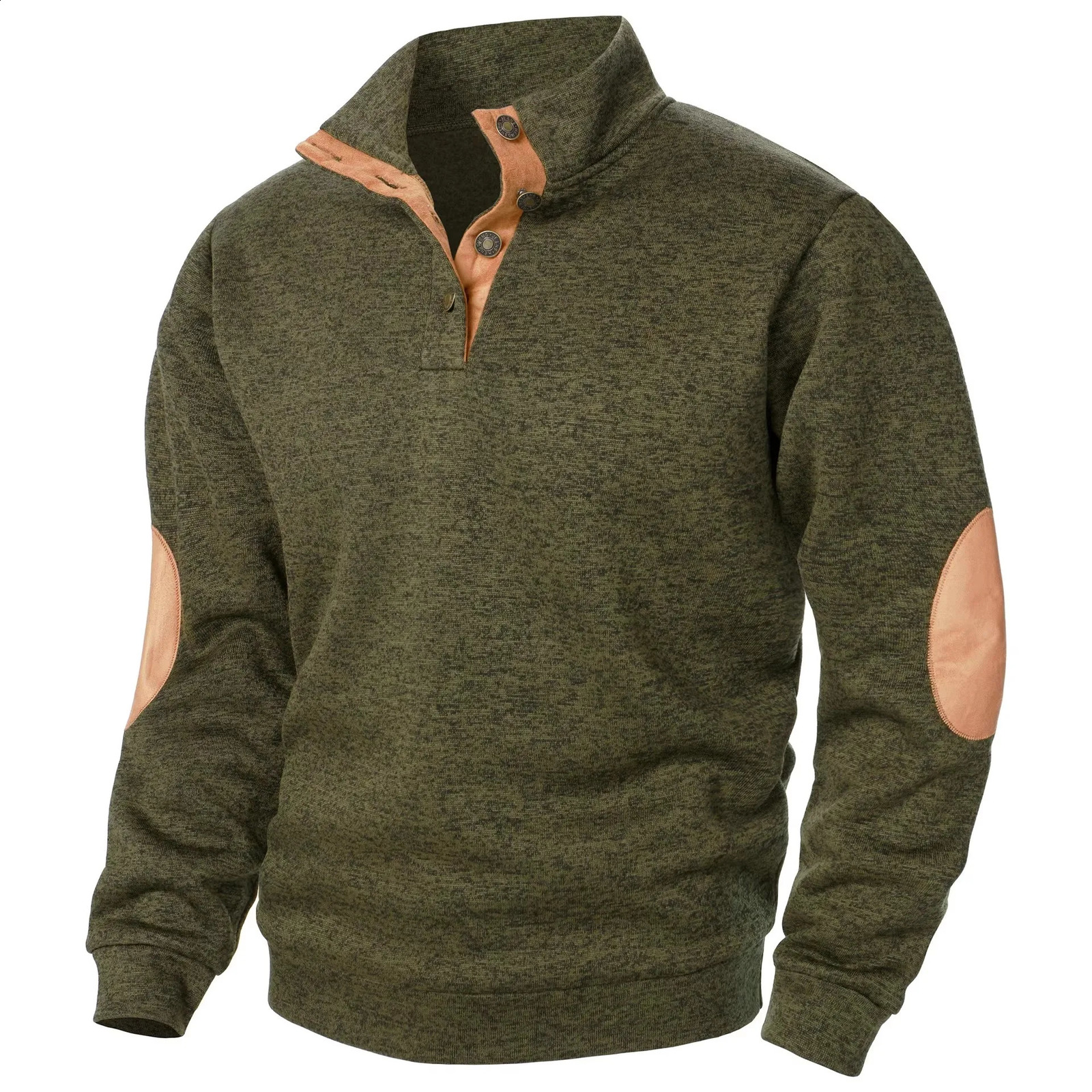 mens stand up collar sweatshirt mens knitted joint splicing casual cardigan sweatshirt 241227