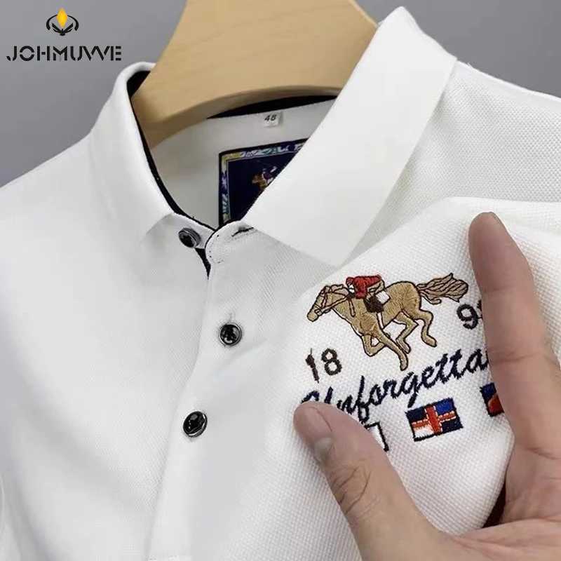 Mens casual and fashionable shirt shirt breathable and comfortable embroidered top X2412281