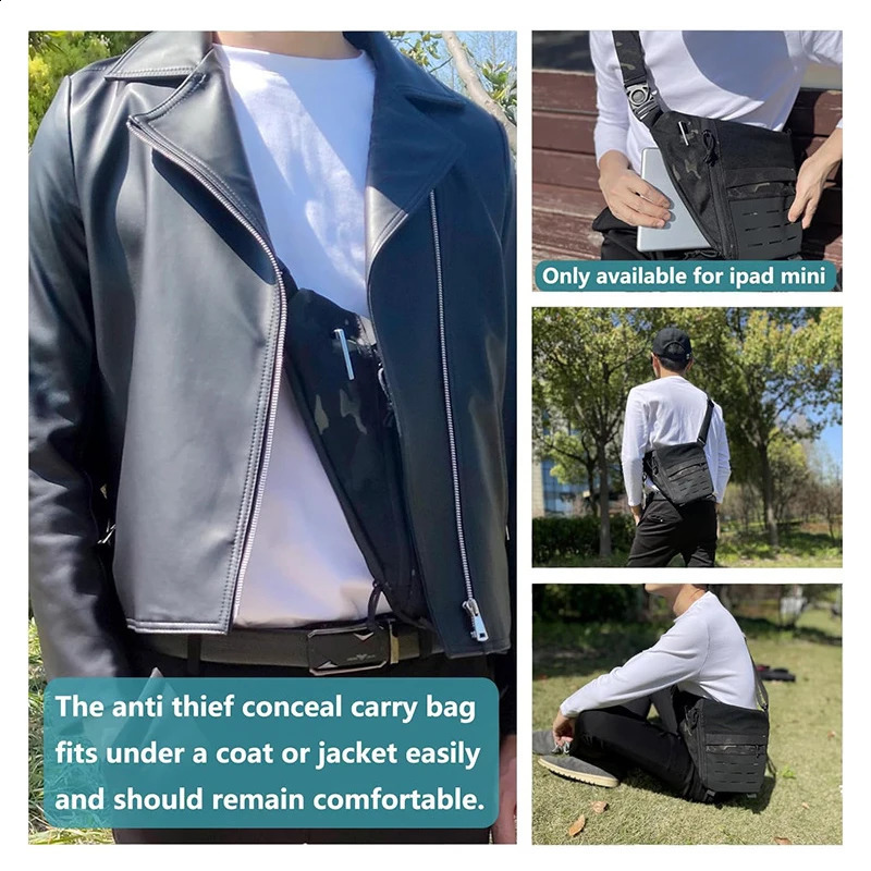 Anti-theft Bag Chest Bag Underarm Bag Men Hidden Agent Molle Combat Shoulder Bag Outdoor Travel Wallet Phone Key Anti Theft Bag 241228