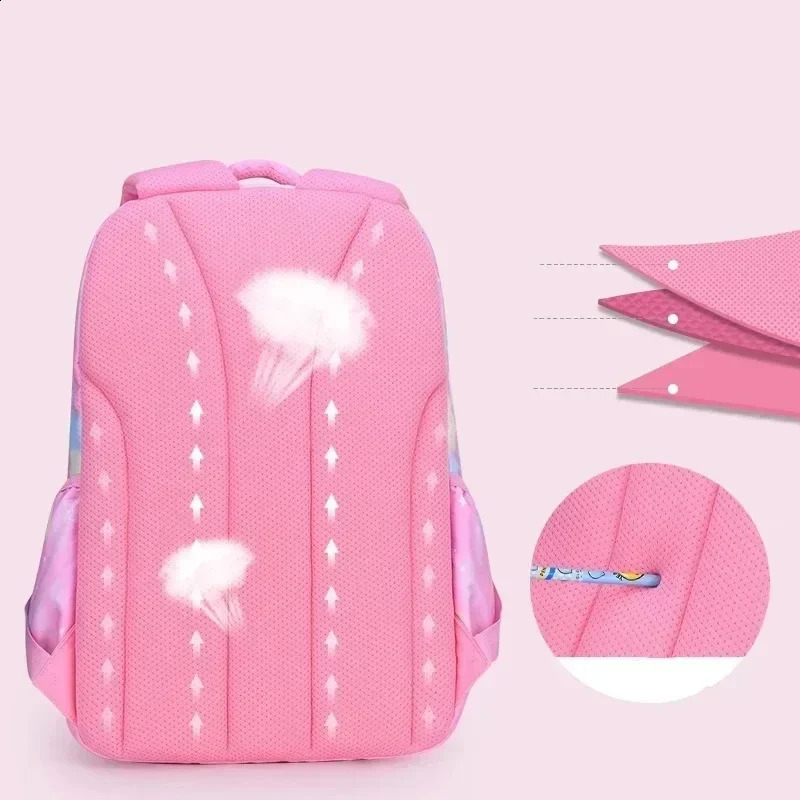 Children Girl Backpack School Bag Pink For Kid Child Teenage Schoolbag Primary Kawaii Cute Waterproof 241227