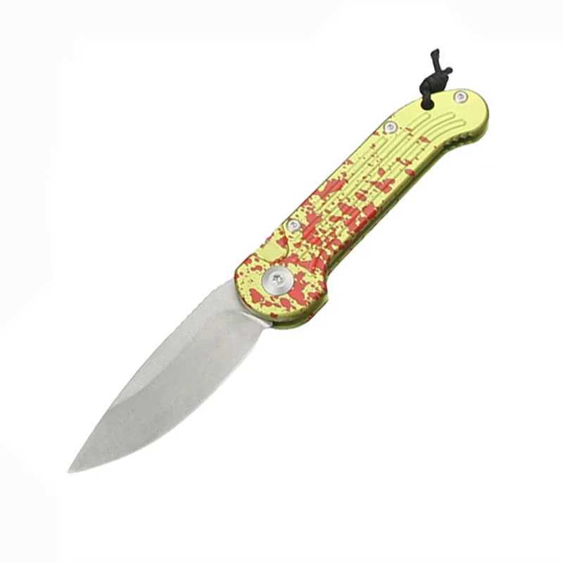 5 Colors LUDT Pocket Knife D2 Blade Sing Action Aluminium Alloy Hand EDC Tactical Hunting Cam Survival Tool KnivesXJ241228