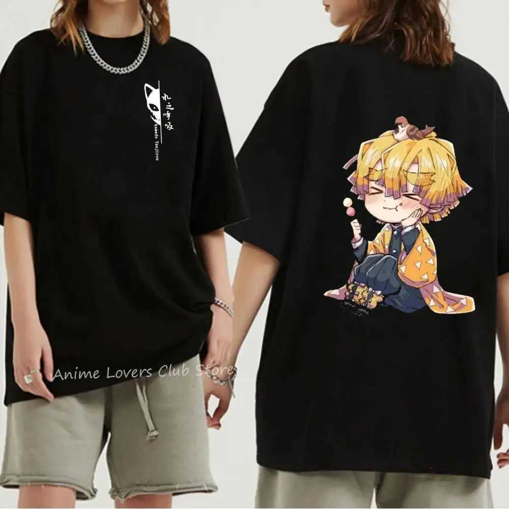 Japanese Anime Demon Slayer Graphic Print T Shirt Fashion Casual Crew Neck Short All Plus Size T Shirt Women W241228