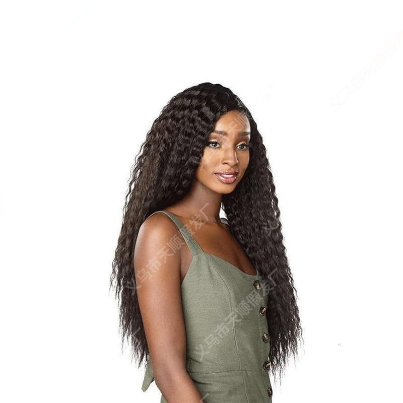 New Women's Wig With Split Long Tube Wound Small Curly Hair, Synthetic Headband Wigs Kq2 Kq2