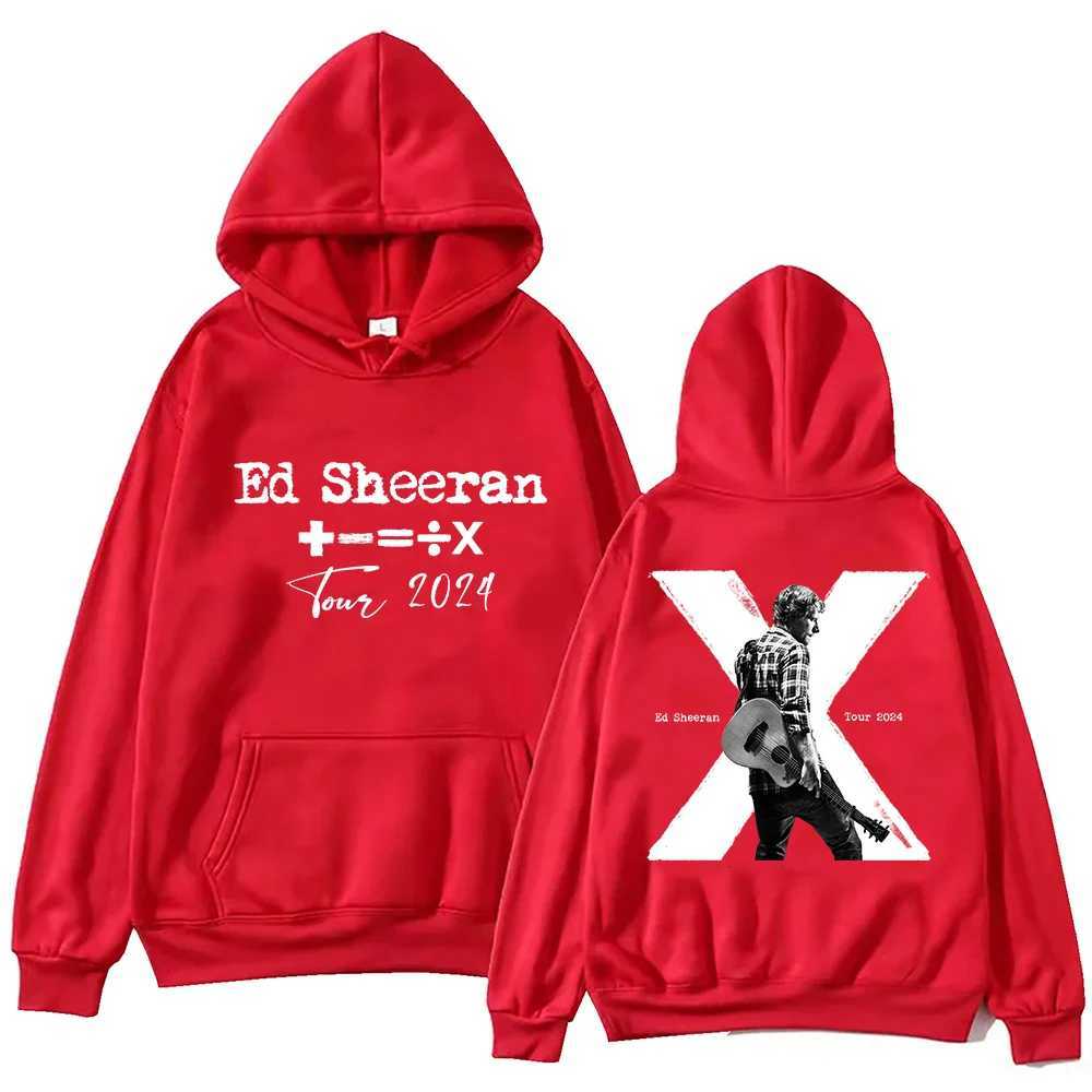 Ed Sheeran Tour 2024 X 10th Memorialized Hoodie Harajuku Pullover Tops Sweatshirt Fans Gift X241228