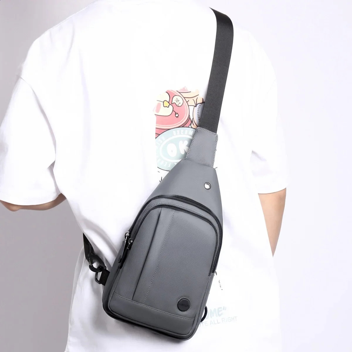 Mens waterproof material chest bag strap Casual Handheld Crossbody Bag with Favorable Price Adjustable Shoulder Strap 241228