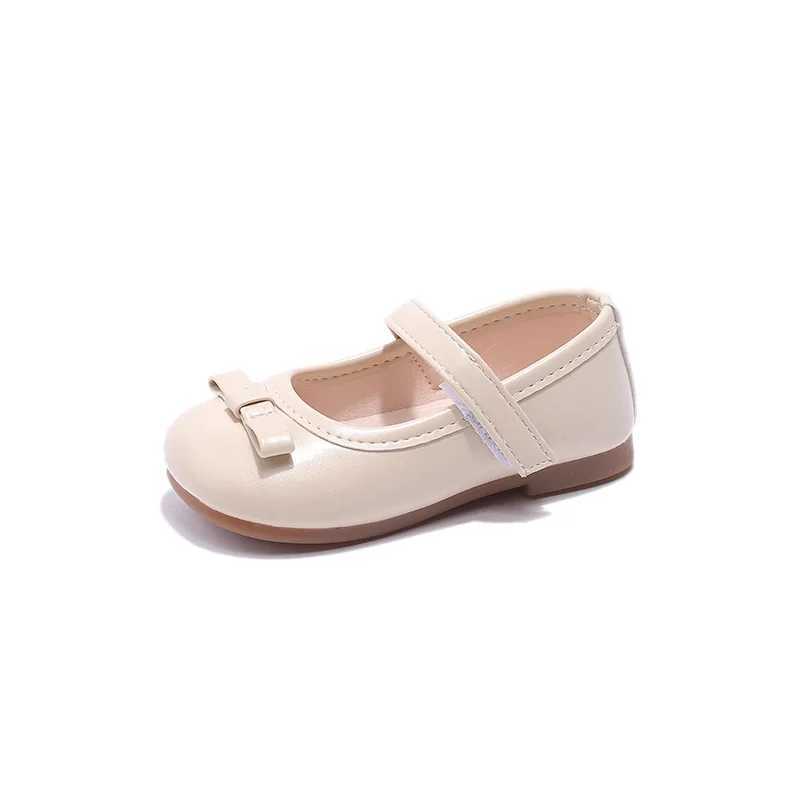 Princess Girls Shoes Kids Leather Shoes for Girls 2024 New Children Casual Flats Fashion Bowknot Single Shoes for Wedding Couple W241228