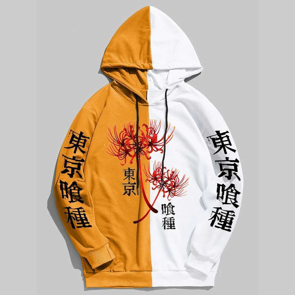 Tokyo Ghoul Spider Lily Hoodie Anime Kanekiken Pullover Long Sleeve Loose Womens Mens Harajuku Oversized Unisex Sweatshirt M241228