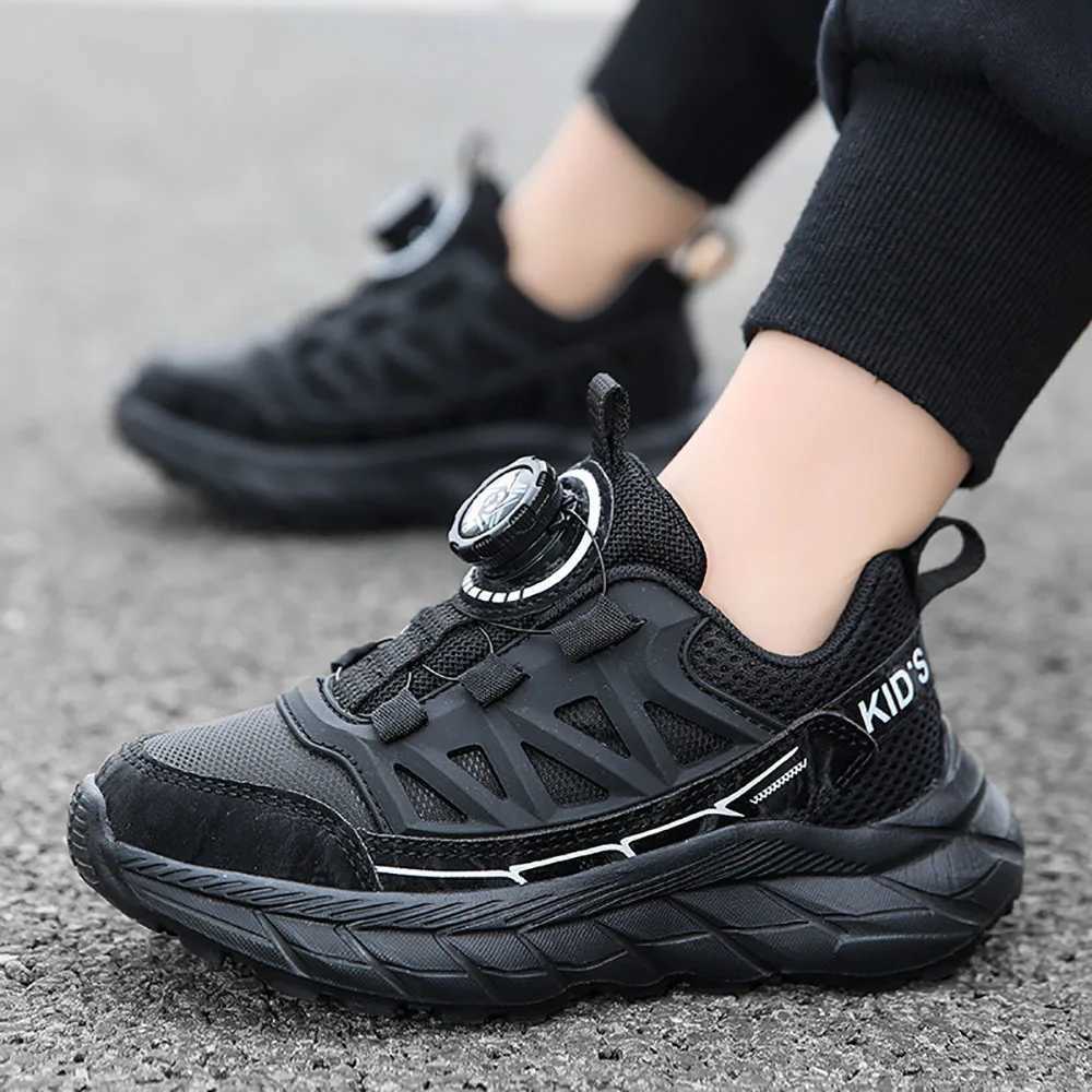 Spring Sport Shoes For Children PU Leather Breathable Running Shoes For Kids Trend Fashion Teenager Boys Tennis Sneakers W241228