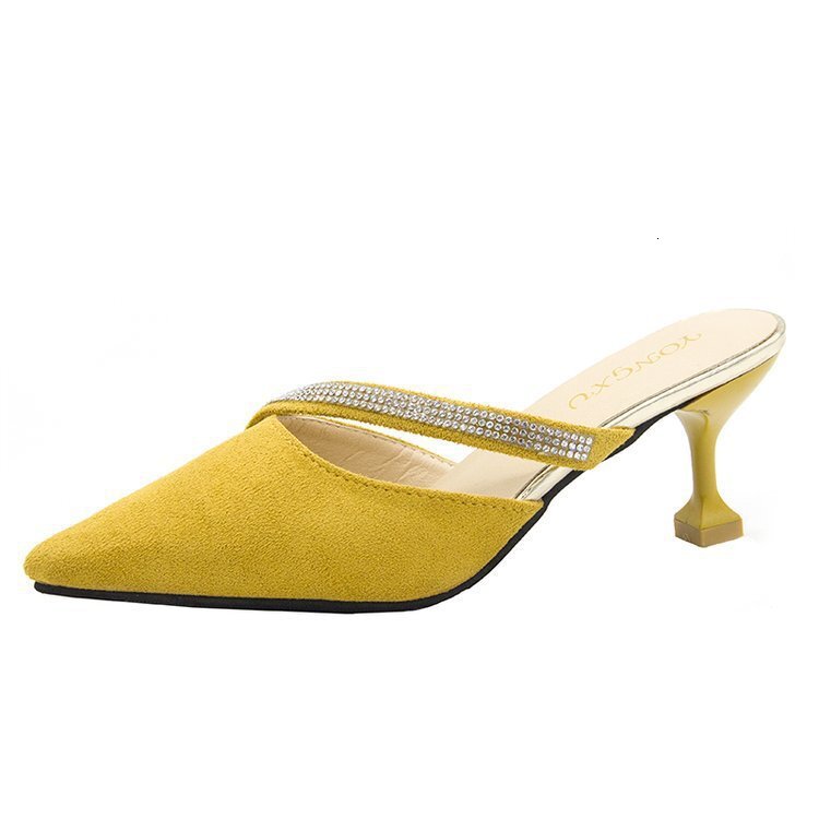 Women Ddmywed New With Pointed Rubber Toe And Thin Heel High Heeled Suede Sandals For Chinese Brand Shoes F Ddmysaturn