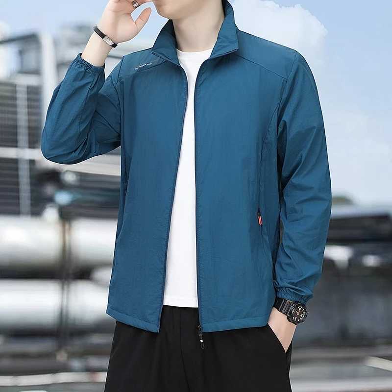 Elegant Fashion Harajuku Slim Fit Clothing Mens Loose Casual All Match Tops Solid Zipper O Neck Cardigan Long Sleeve Outerwear W241228
