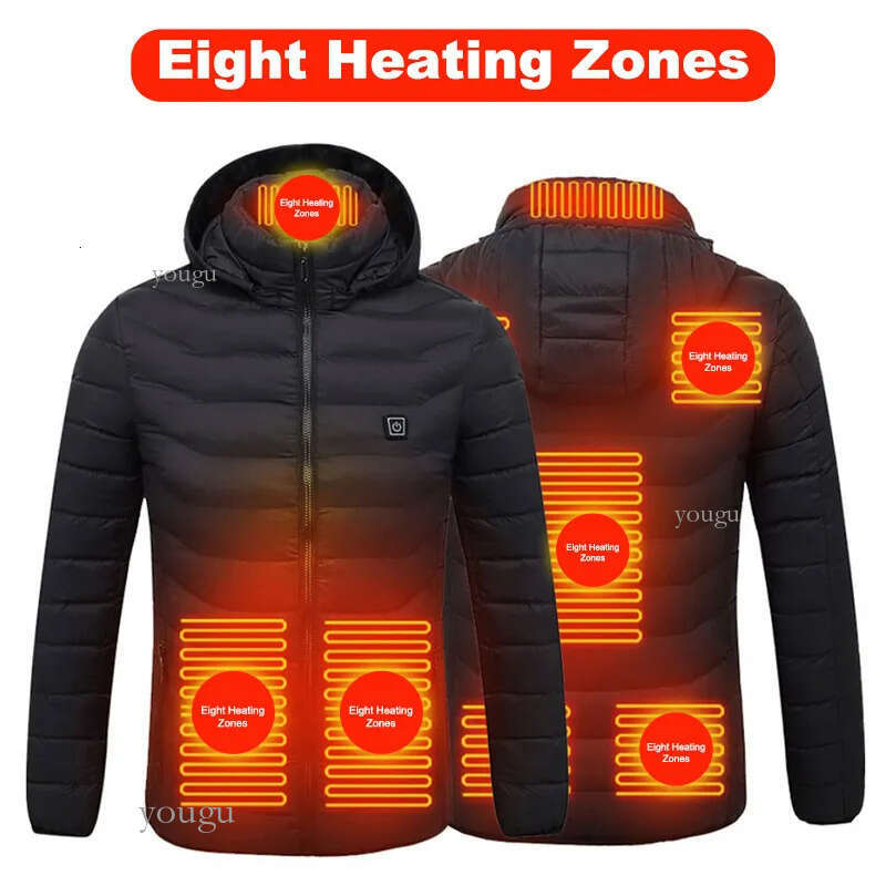 Men's Down Parkas Heated Jacket Coat USB Electric Cotton Heater Thermal Clothing Chaleco Termico Heating Vest Mens Clothes 221022