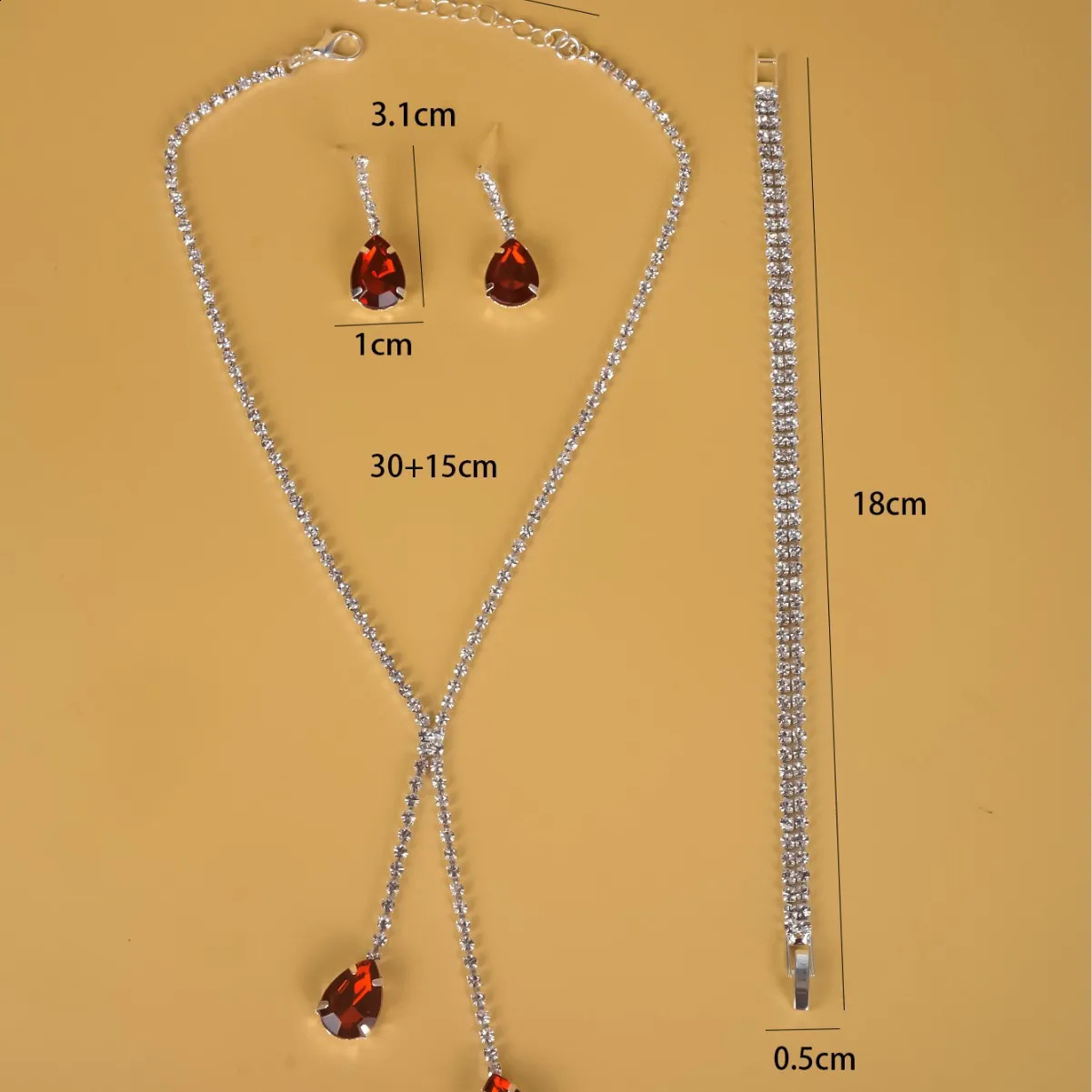 Selling Water Drop Necklace Simple 3 Piece Set Bridal Wedding Dress Earrings Jewellery Accessories Headpiece 2 Piece Set 241226