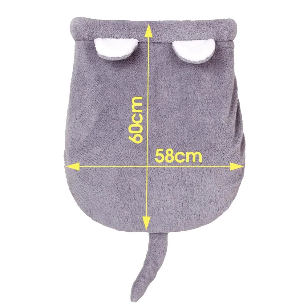 Warm Coral Fleece Cat Sleeping Bag Bed For Puppy Small Dog Pet Hairless Cat Mat Bed Kennel House Soft Warm Sleep Bed Pet Product 241225