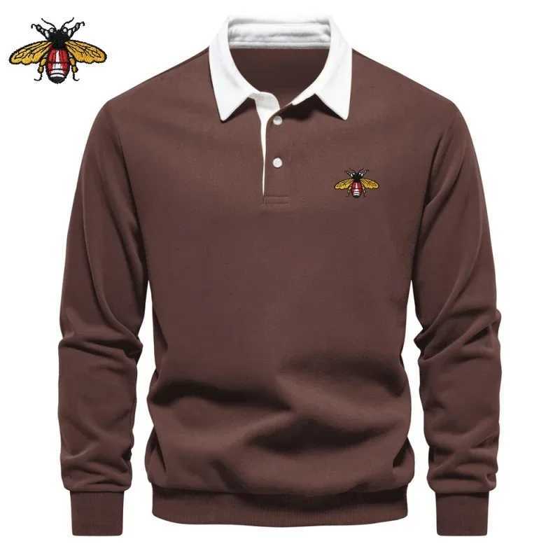 New high-quality embroidered pure cotton long sleeved shirt shirt luxurious fashionable casual comfortable casual X241228