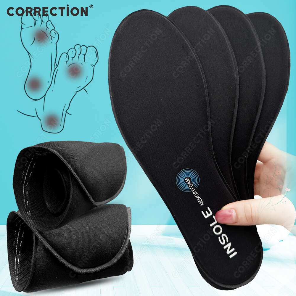 CORRECTION Best Slow Rebound Memory Foam Insole For Men Women Sports Running Ventilation Shock Odor Sweat Absorption