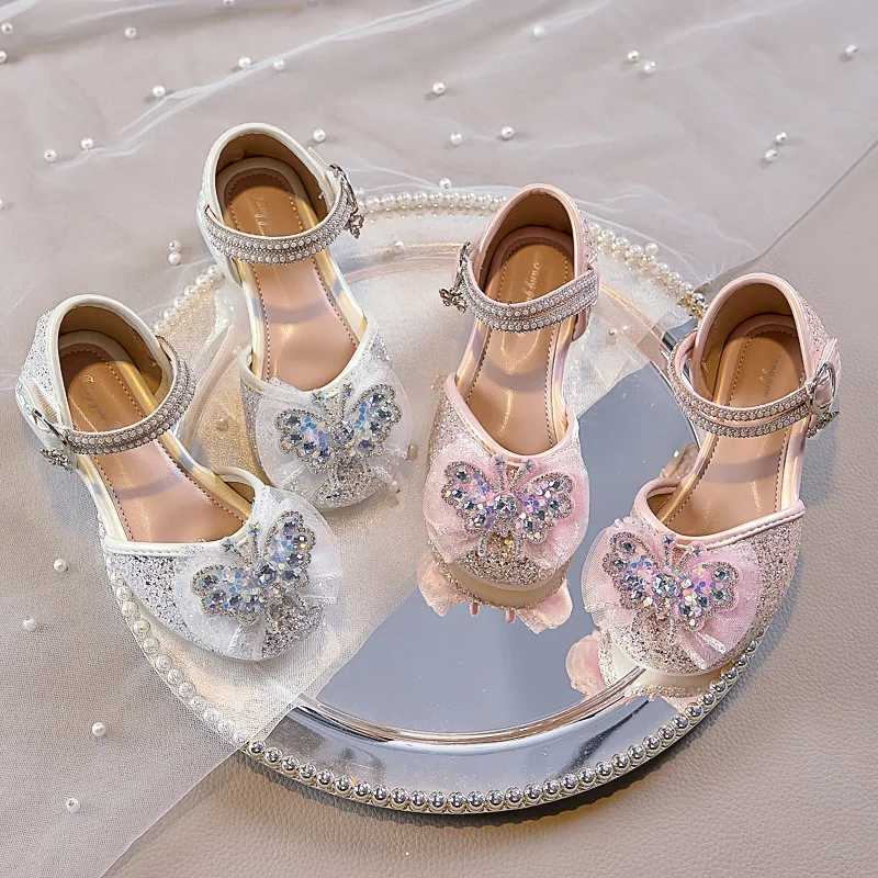 Childrens Ballet Apartment Beautiful Children Mary Jens Girls Princess Shoes Sparkling Crystal Dreams W241228