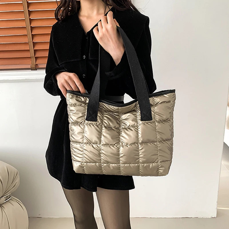 Women Handbags Space Cotton-Padded Female Down Bags Jacket Shoulder Crossbody Bags Quality Female Tote Bag Trend Sac 241227