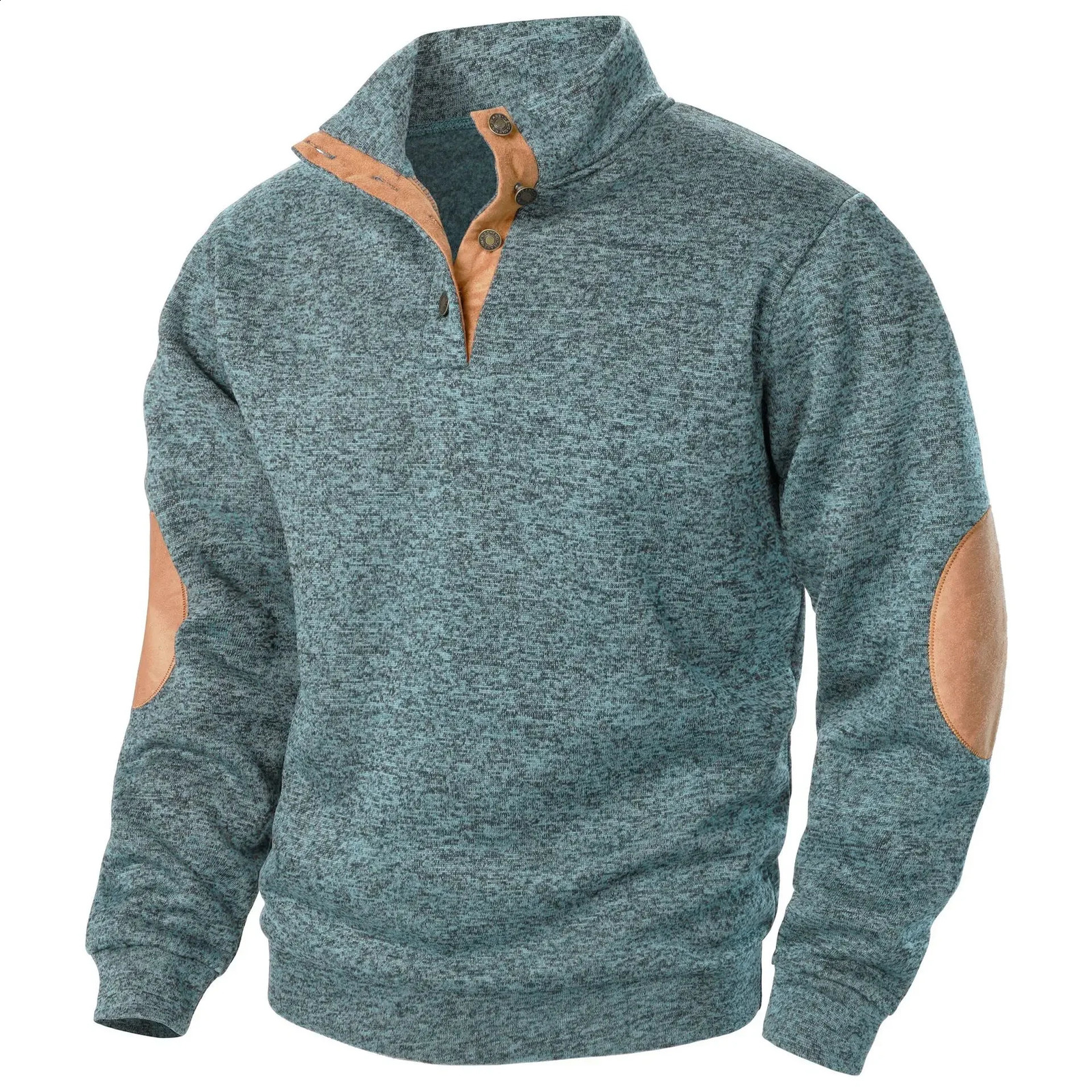 mens stand up collar sweatshirt mens knitted joint splicing casual cardigan sweatshirt 241227