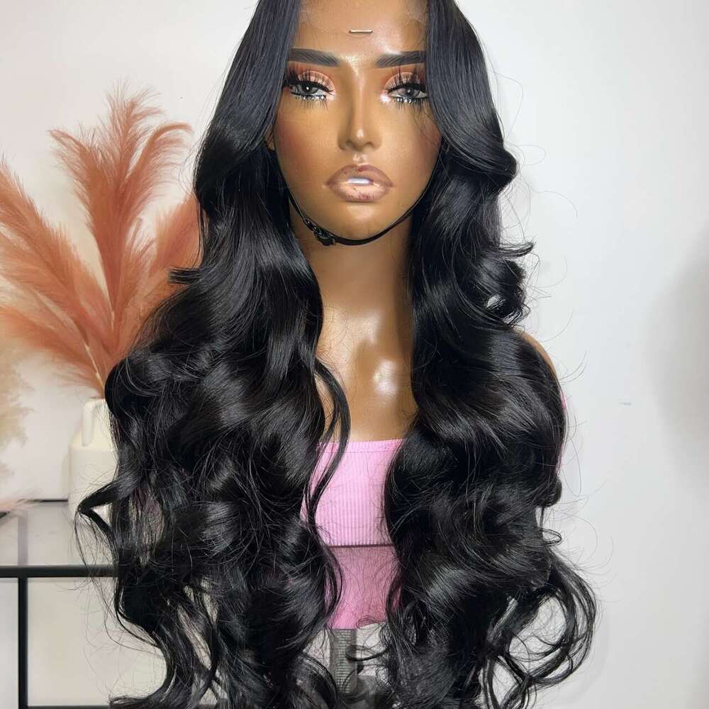 13 * 4 Front Lace Headband Real Hair Wig Natural Color Bobby Wave Kq2 Kq2