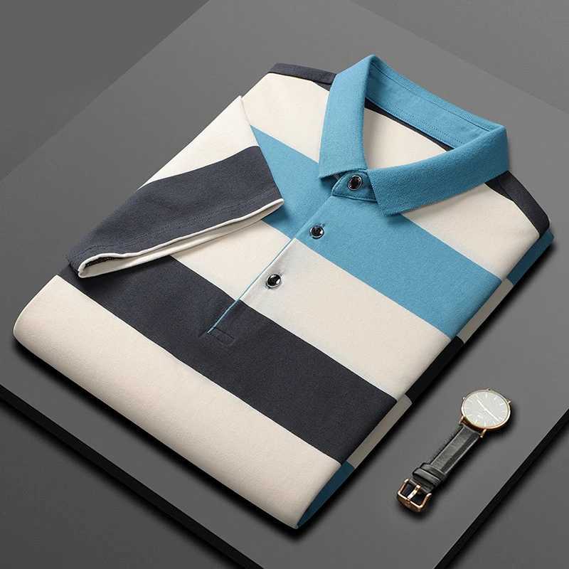Upscale New Summer Brand Striped Mens Designer shirt Shirt with Short Sleeves Casual Top Fashion Mens Clothing 2024... X241228