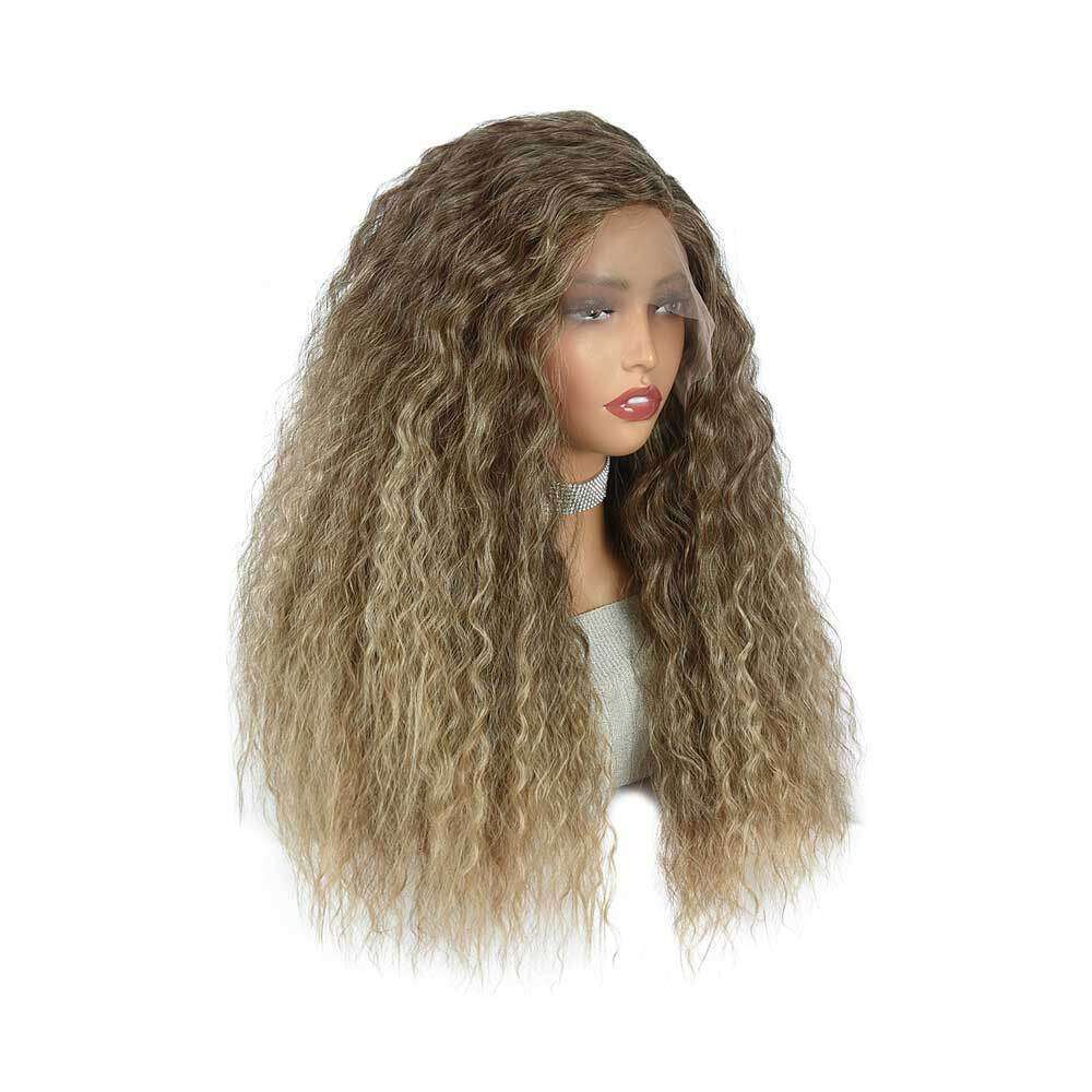 Wig Female 13 4 * 1 Lace High Headtop Long Curled Fiber Headset Boncy Curly Hair Kq2 Kq2