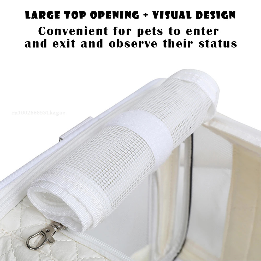 Foldable Pets Carrier Large Space Puppy Dog Cat Travel Bag Soft Breathable Mesh Suitcase Outdoor Car Transport Handbag