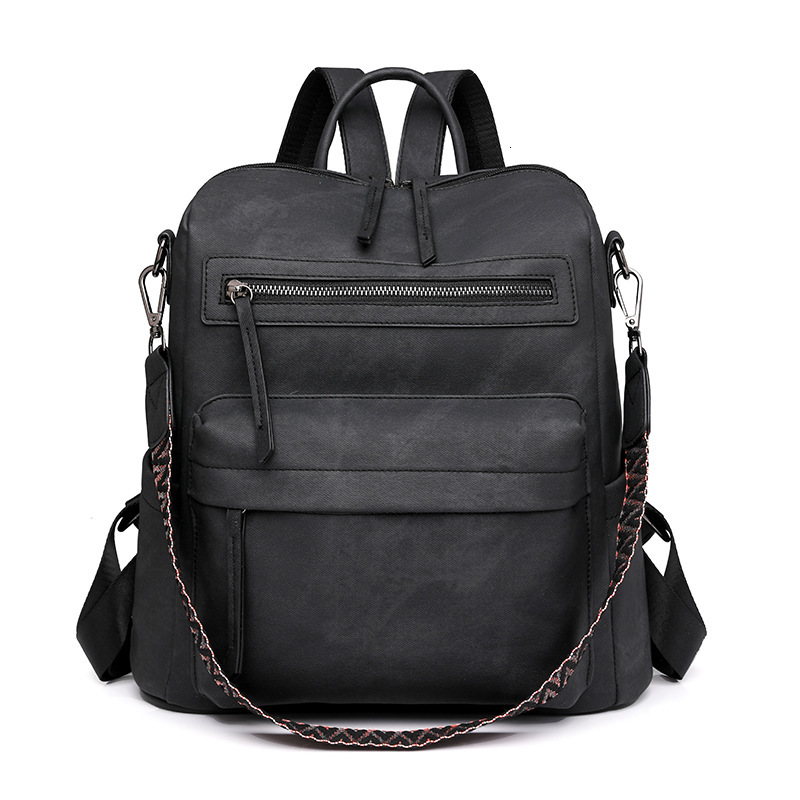 Bags PU Soft Leather Versatile Large Capacity Dual purpose Single Shoulder Bag Women's Backpack