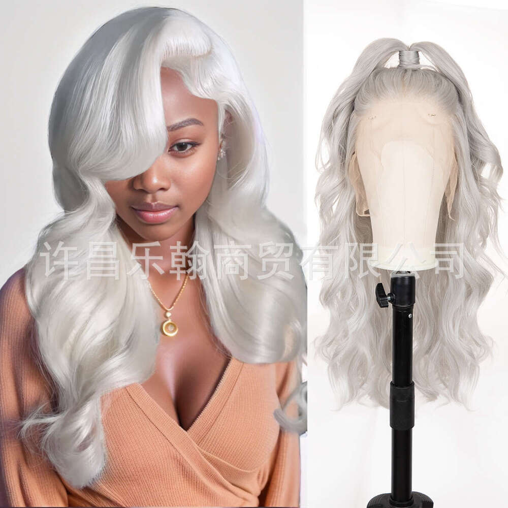 13 * 6 Full Hand Woven Front Lace Wig Headband, High-Temperature Silk And Synthetic Fiber, Big Waves, Bodywavywigs Kq2 Kq2