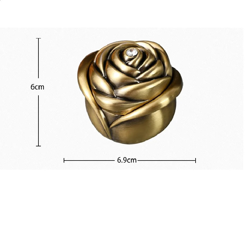 Metal Rose Urn for Pet Memorial Zinc Alloy Cremation Penable Ashes Holder Small Animals Mouse Rabbits Fish Funeral Casket 241225