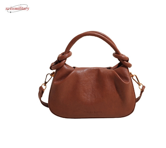 New cross-border high-end women's bag, fashionable and versatile shoulder bag, crossbody bag, stylish commuting pleated handbag wholesale swissmi