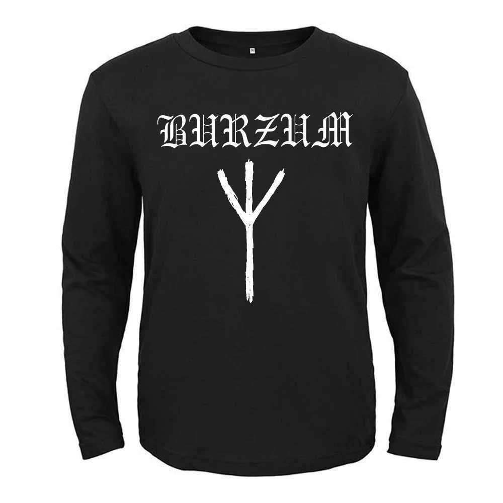 Burzum Heavy Heart Band Printed T-shirt Mens Long Sleeve T-shirt Music Graphic T-shirt Harajuku Strtwear Extra Large T-shirt X241228