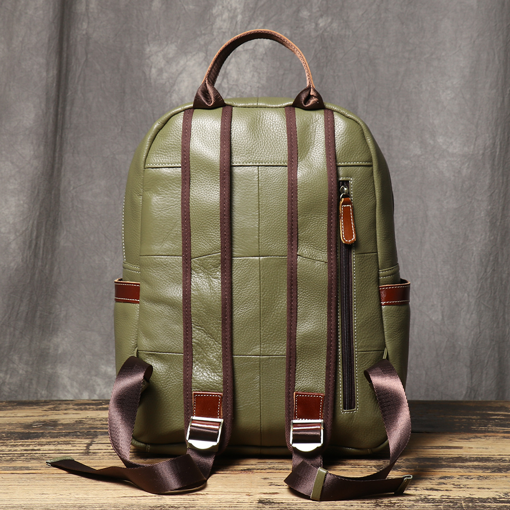 New High-Quality Genuine First-Layer Cowhide Backpack, Large Capacity Multifunctional School Bag, Can Fit A 14-Inch Laptop