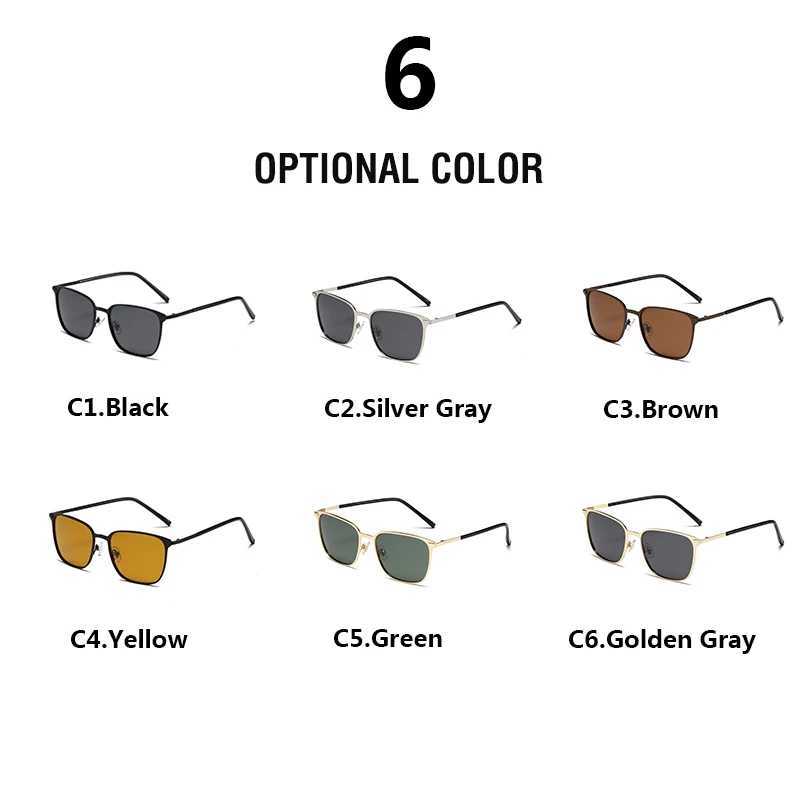 CRIXS Ultrght Polarized Sunglasses For Men Anti Glare Driving Sun Glasses Women Vintage Metal Square Trend Shades Eyewear W241228