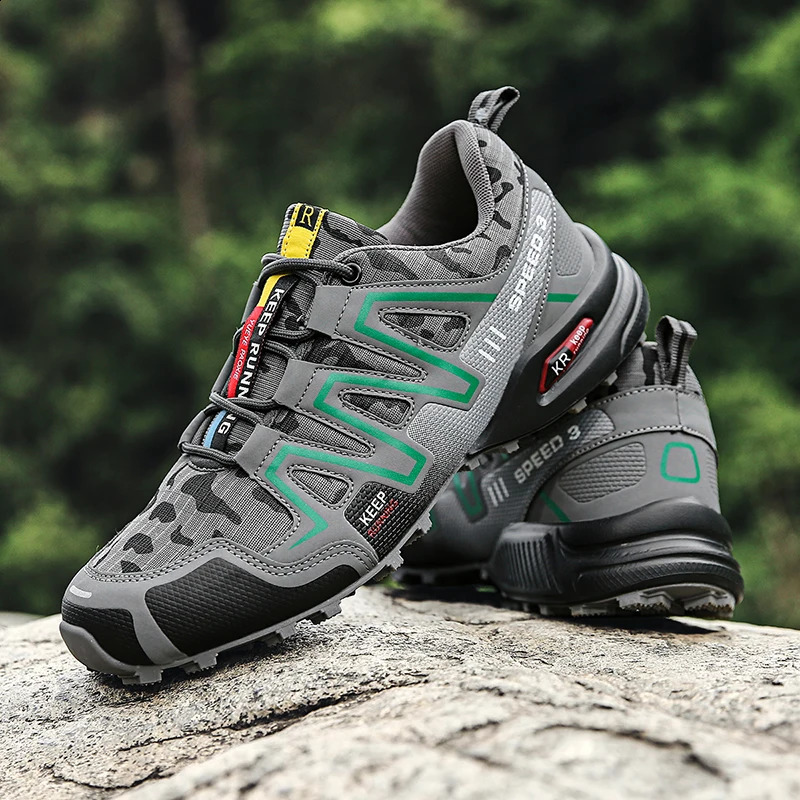 Men Hiking Shoes Outdoor Trail Running Shoes Mesh Breathable Hiking Training Shoes Casual Sports Shoes Large Size 39-47 241228