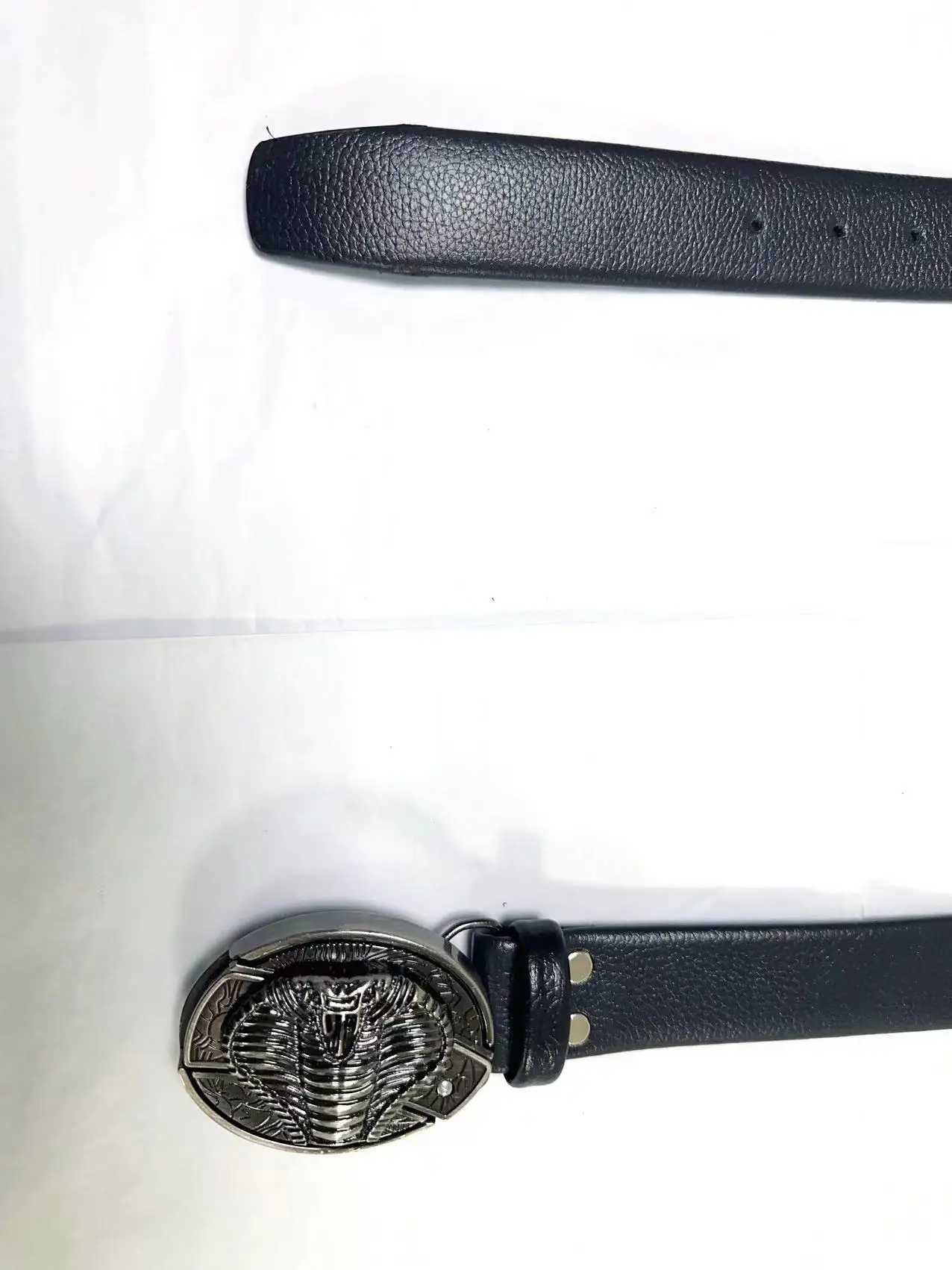 PU leather strap with retro alloy buckle Western style denim zinc alloy metal buckle used for waist belt replacement of clothing accessories W241228