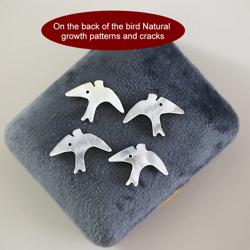 ASHIQI 925 Sterling Silver Natural Shell Bird Long Earrings Jewelry for Women Girls Spring Summer 241226