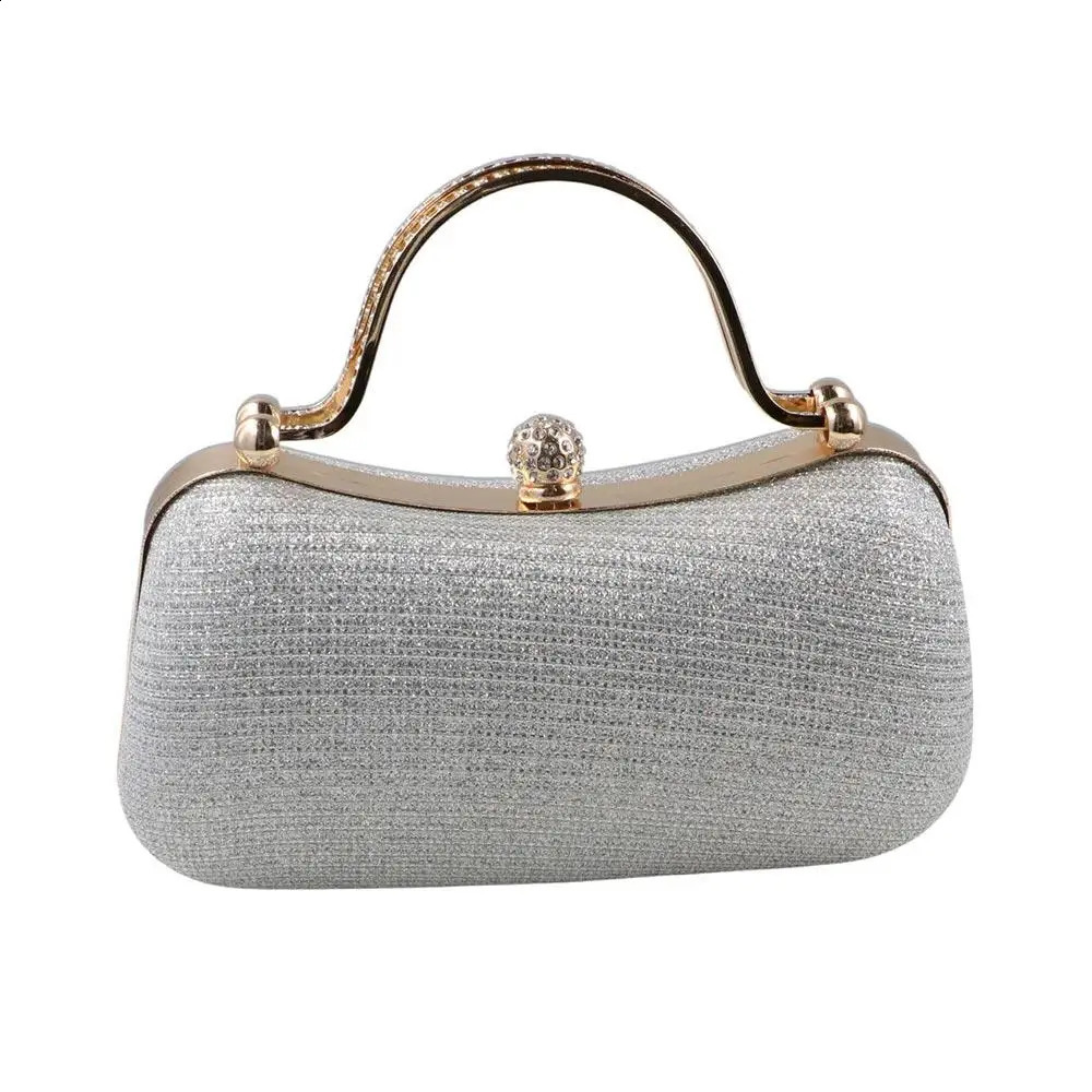 Elegant Glitter Evening Banquet Bag Rhinestone Wrist Bag Box Handbag Shoulder Bag Crossbody Bag Ladies Clutch Bag Women 241227