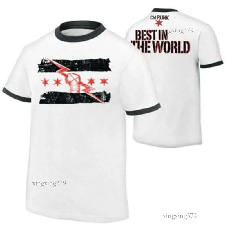 Mens TShirts Summer Short sleeve Wrestling CM Punk Since The Day One Of Printed Tshirt European Size SXL 230406