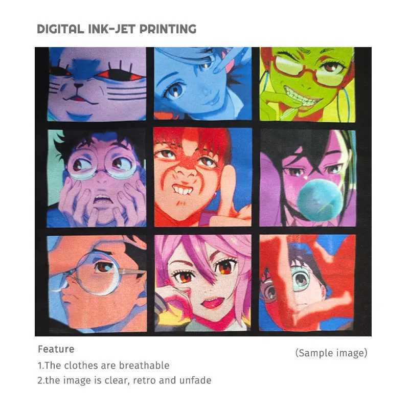 Anime Dandadan Sweater Retro Washing Dan Long Sleve T-shirt Ayase Momo Sweater Top Ts 100% Cotton X241228