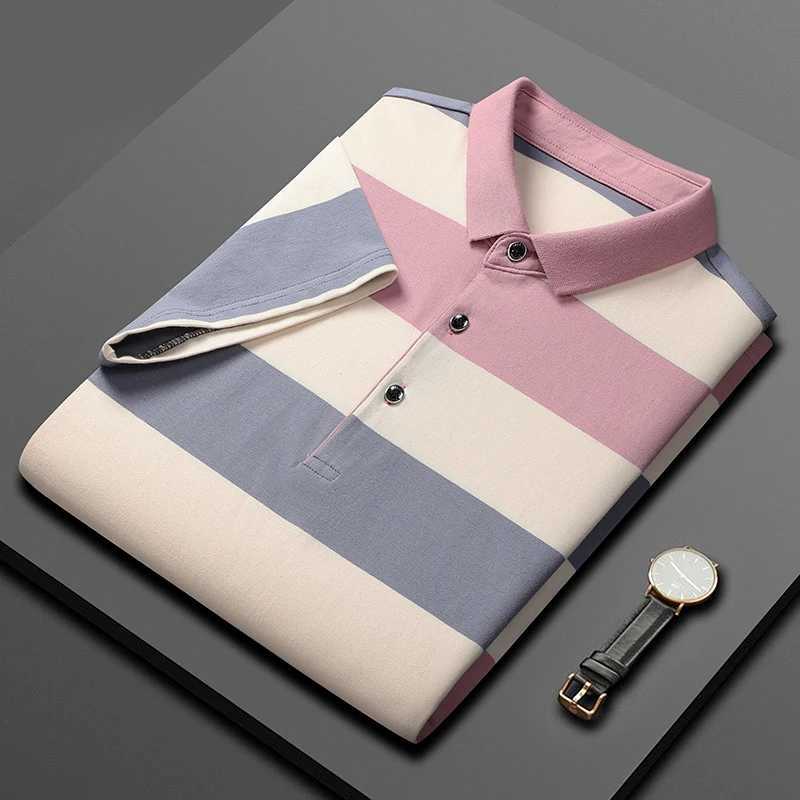 Upscale New Summer Brand Striped Mens Designer shirt Shirt with Short Sleeves Casual Top Fashion Mens Clothing 2024... X241228