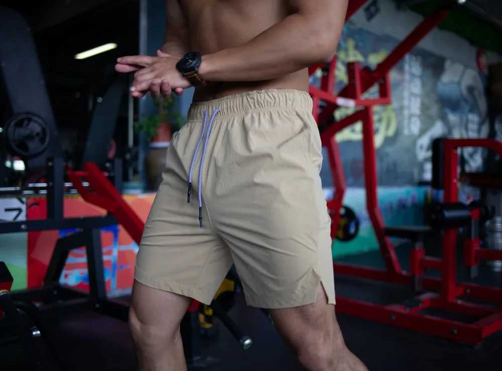 2024 New Men Gym Fitness Loose Shorts Bodybuilding Joggers Summer Quick-dry Cool Short Pants Male Casual Beach Brand Sweatpants W250705