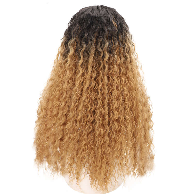 Wig With T-Shaped Front Lace 13 4 * 1 Top Dyed Corn Perm Synthetic Wig Kq2 Kq2