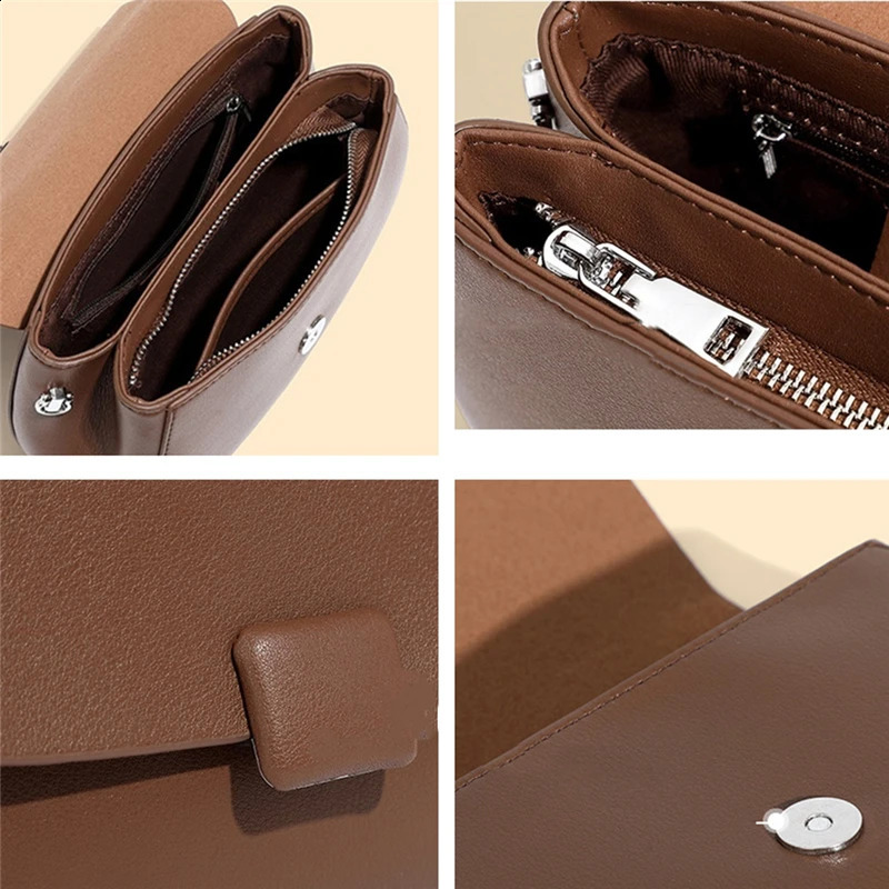 Hifashion Vintage Genuine Leather Underarm Small Shoulder Bags For Women 2025 Trend ner Saddle Crossbody Ladies Handbags 241227